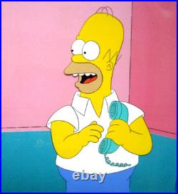 1990s SIMPSONS HOMER FOX ORIGINAL PRODUCTION CEL Walt Disney Bart telephone