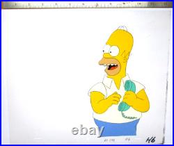 1990s SIMPSONS HOMER FOX ORIGINAL PRODUCTION CEL Walt Disney Bart telephone