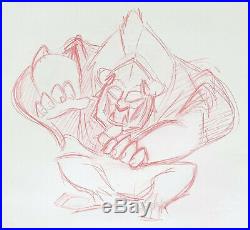 1991 Rare Disney Beauty And The Beast Original Production Animation Drawing Cel