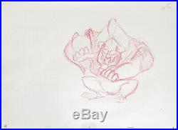 1991 Rare Disney Beauty And The Beast Original Production Animation Drawing Cel