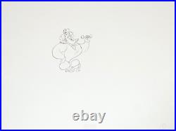 1992 Rare Walt Disney Aladdin Genie Original Production Animation Drawing Cel