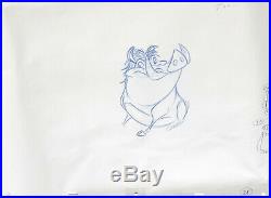 1994 Rare Disney The Lion King Pumbaa Original Production Animation Drawing Cel