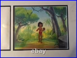 1996 Disney Orig. Production Cel and Clean-up Drawing of Mowgli (Jungle Book)