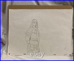 1998 DISNEY MULAN Animation 16-Field Cel Drawing USED IN PRODUCTION OF MOVIE COA