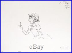 1999 Rare Disney Tarzan Jane Porter Original Production Animation Drawing Cel