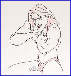 1999 Very Rare Walt Disney Tarzan Original Production Animation Drawing Cel
