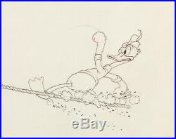 2 LOT Donald Duck 1936 Production Animation Cel Drawing Disney Alpine Climbers