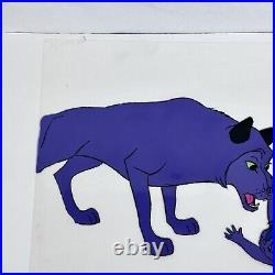 2 RARE WALT DISNEY Mowgli And Raksha Production Cels Art Animation