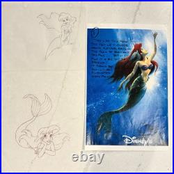 3 Vintage Disney Original Production Anime Art Drawings The Little Mermaid
