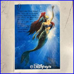 3 Vintage Disney Original Production Anime Art Drawings The Little Mermaid