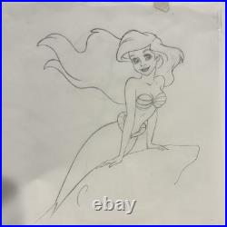 3 Vintage Disney Original Production Anime Art Drawings The Little Mermaid