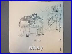 4 Rare drawing Disney staff about 1941 animator Strike, undated, from the Homer