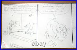 80 UNCLE SCROOGE DONALD DUCK WALT DISNEY PRODUCTION cel COMIC STRIP ART DRAWING