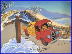 A WINTER STORY Animation Cels Background Production Art Disney Cartoons X1