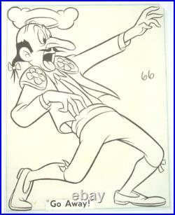 Actually WALT DISNEY FERDINAND THE BULL ORIGINAL Production cel INK BOOK DRAWING