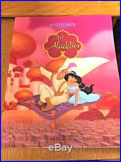 Aladdin (1992) cels and production background lamp Jasmine Jaffar Sotheby's art