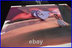 Aladdin & Genie Animation Cel (1994) Aladdin TV Series COA Painted Background