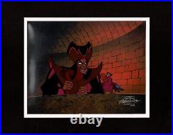 Aladdin Jafar Iago Disney TV Animation Cel and 2 Drawings Matted 1994 14 C-A