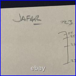 Aladdin Jafar Walt Disney Original Animation cel Drawing 1992