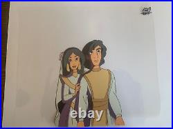 Aladdin TV Series OPC Aladdin & Jasmine Original Production Cel Disney Coa Cute