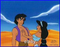 Aladdin (TV Series) OPC Aladdin & Jasmine Original Production Cel Disney Cute