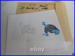 Aladdin TV Show Genie Animation Production Cel & Drawing Disney Studio Envelope