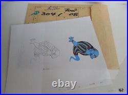 Aladdin TV Show Genie Animation Production Cel & Drawing Disney Studio Envelope