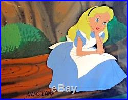 Alice In Wonderland Original Production Cel Signed by Marc Davis (Disney, 1951)