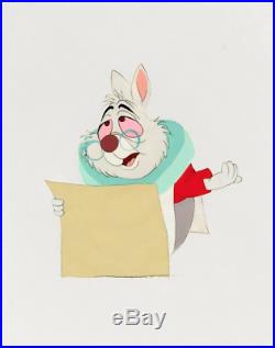 Alice In Wonderland Original Walt Disney Production Cel White Rabbit 1951