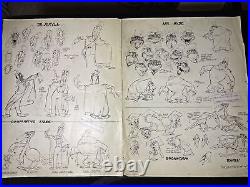 Animation Cel MODEL SHEETS 1929 -1942 FLEISCHER STUDIOS Cartoons Disney Art I12
