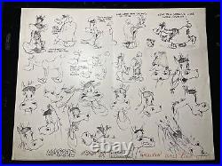 Animation Cel MODEL SHEETS 1929 -1942 FLEISCHER STUDIOS Cartoons Disney Art I12