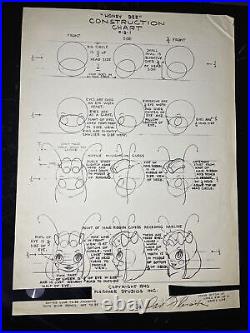 Animation Cel MODEL SHEETS 1929 -1942 FLEISCHER STUDIOS Cartoons Disney Art I12