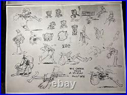 Animation Cel MODEL SHEETS 1929 -1942 FLEISCHER STUDIOS Cartoons Disney Art I12