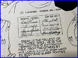 Animation Cel MODEL SHEETS 1929 -1942 FLEISCHER STUDIOS Cartoons Disney Art I12