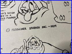 Animation Cel MODEL SHEETS 1929 -1942 FLEISCHER STUDIOS Cartoons Disney Art I12