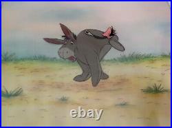 Animation Production Walt Disney Winnie The Pooh Eeyore 2 Cels+ Painted B. G