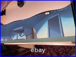 Animation cel BACKGROUNDS production art PANORAMIC vintage cartoon Disney X2