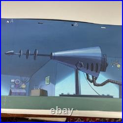 Animation cel BACKGROUNDS production art PANORAMIC vintage cartoon Disney X2