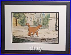 Aristocats O'Malley Art Corner Production Disney Cel 1970 hand painted