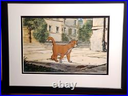 Aristocats O'Malley Art Corner Production Disney Cel 1970 hand painted