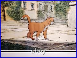 Aristocats O'Malley Art Corner Production Disney Cel 1970 hand painted