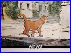Aristocats O'Malley Art Corner Production Disney Cel 1970 hand painted