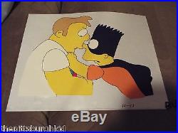 Awesome Rare The Simpsons Tv Production Cel Bart Man Very Nice Cel Priced Right