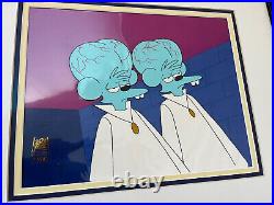 BART OF DARKNESS TO SERVE MAN ITCHY THE Simpsons DISNEY ORIGINAL ART CEL