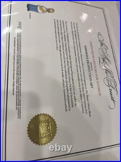 BART OF DARKNESS TO SERVE MAN ITCHY THE Simpsons DISNEY ORIGINAL ART CEL