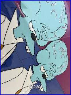 BART OF DARKNESS TO SERVE MAN ITCHY THE Simpsons DISNEY ORIGINAL ART CEL