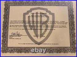 BUGS BUNNY Original Production Cel (1984 WB Warner Bros) FRAMED COA Rare Disney