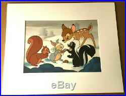 Bambi Original Production Cels and Background obg Disney animation art cartoon