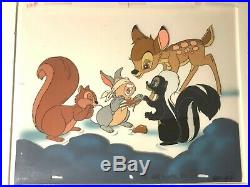 Bambi Original Production Cels and Background obg Disney animation art cartoon