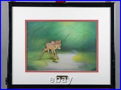 Bambi Production Animation Cel with Background 1942 Disney